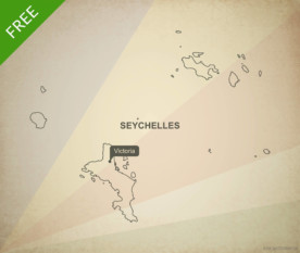 Free vector map of Seychelles outline