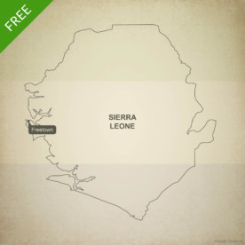 Free vector map of Sierra Leone outline