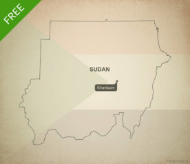 Free vector map of Sudan outline