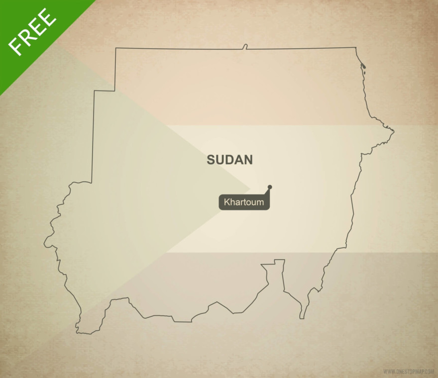 Free vector map of Sudan outline