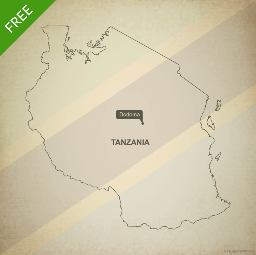 Free vector map of Tanzania outline
