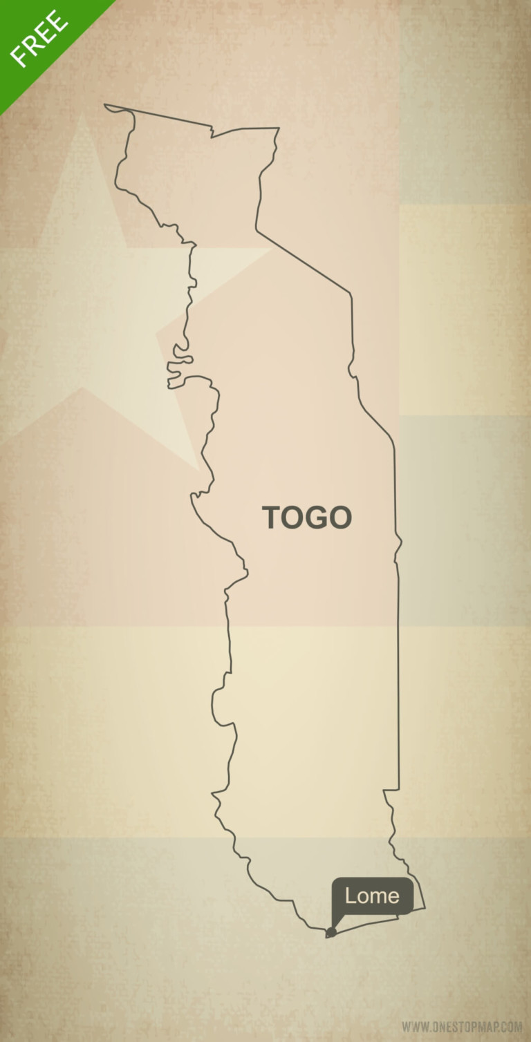 Free vector map of Togo outline