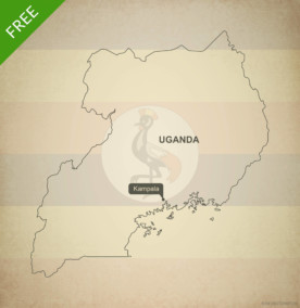 Free vector map of Uganda outline