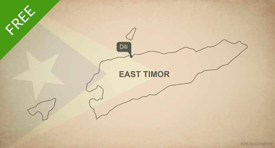 Free vector map of East Timor outline