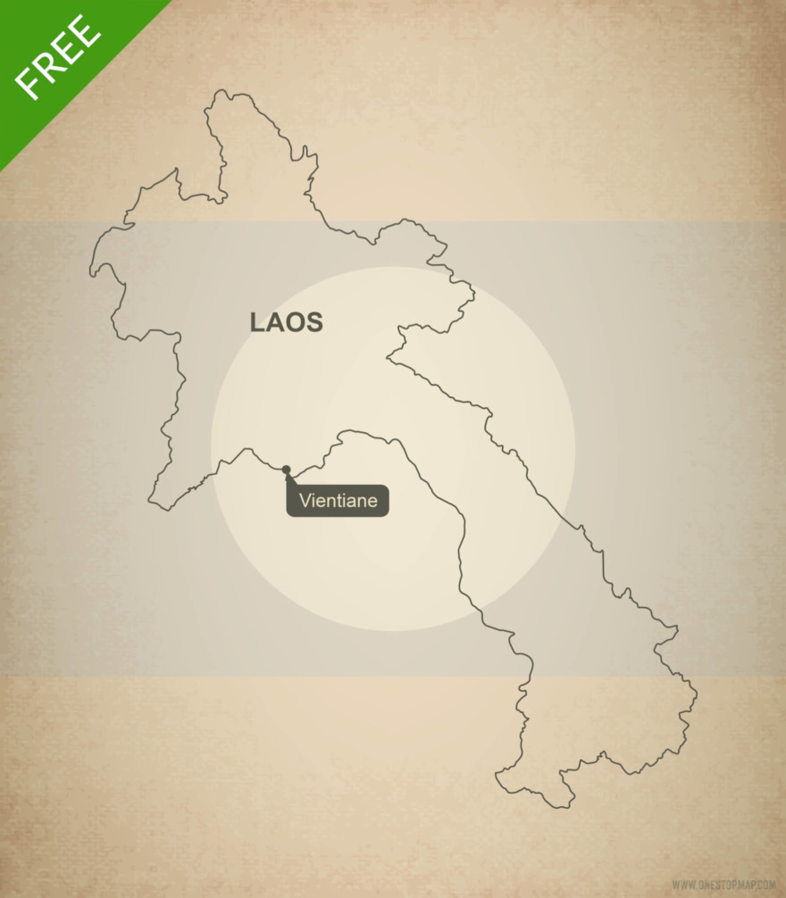 Free vector map of Laos outline