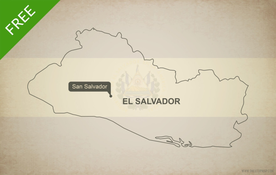 Free vector map of El Salvador outline
