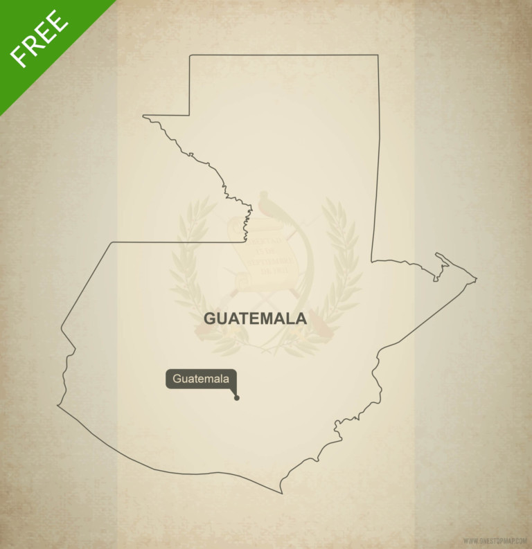 Free vector map of Guatemala outline