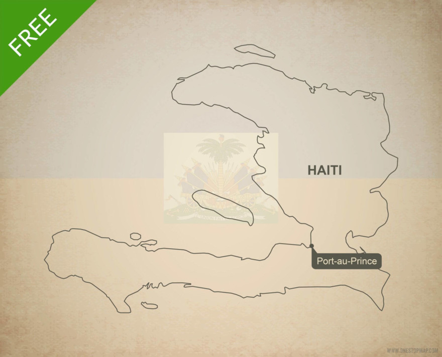 Free vector map of Haiti outline