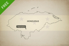 Free vector map of Honduras outline