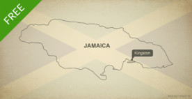 Free vector map of Jamaica outline