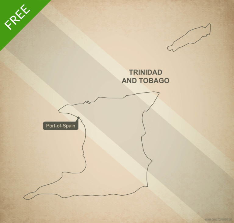 Free vector map of Trinidad and Tobago outline