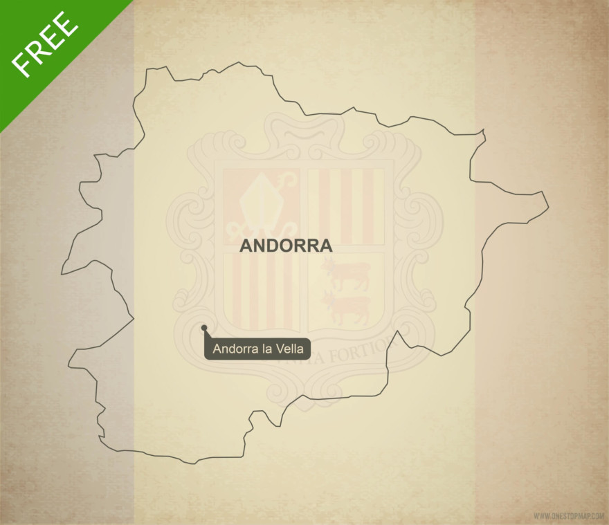 Free vector map of Andorra outline