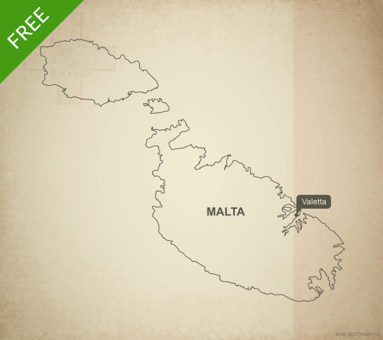Free vector map of Malta outline
