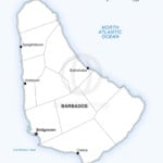 Vector map of Barbados political