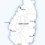 Vector map of Saint Lucia political