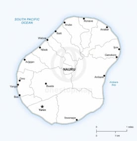 Vector map of Nauru political