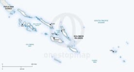 Vector map of Solomon Islands political