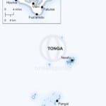 Vector map of Tonga political