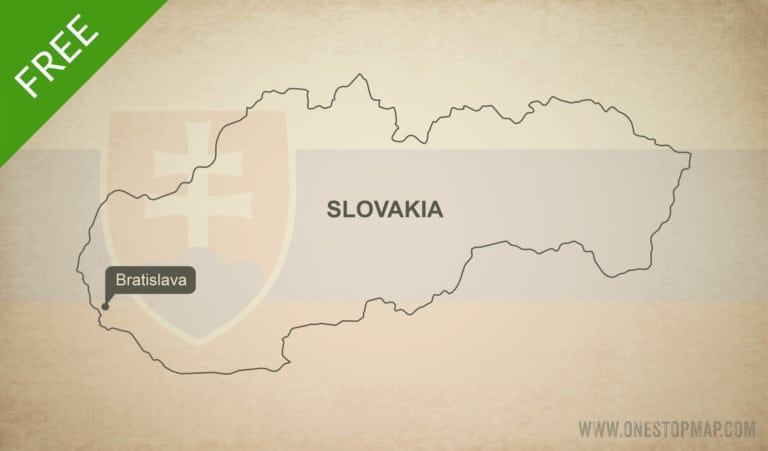Free vector map of Slovakia outline