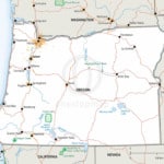 Oregon Map, Defined Plus style
