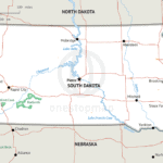 Stock vector map of South Dakota