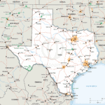 Stock vector map of Texas