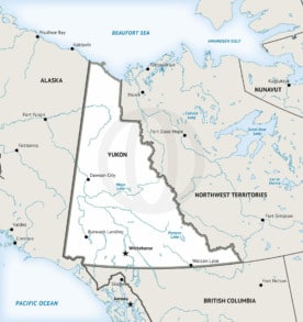 Stock vector map of Yukon Territory